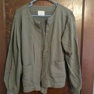 Anthropologie Cotton Belted Jacket